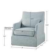 Traditional Design London Skirted Swivel Chair - R&R Furniture Gallery (Fountain Valley, CA)