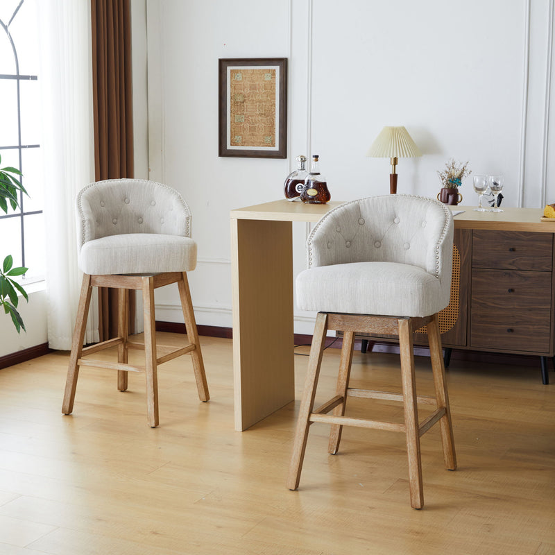 360 Degree Rotation Swivel Counter Stools (Set of 2) - R&R Furniture Gallery (Fountain Valley, CA)