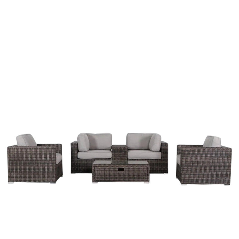Wicker Seating Group Set With Table And Cushions - R&R Furniture Gallery (Fountain Valley, CA)