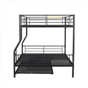 Steel construction bunk bed from DreamHaus with metal frame and ladder, ideal for space-saving bedroom sleeping arrangements.