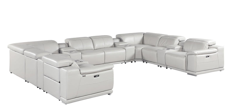 9762 - 12-Piece U-Shaped Sectional Sofa With 4 Power Recliners