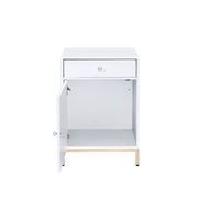 Ottey - Cabinet - White High Gloss & Gold - R&R Furniture Gallery (Fountain Valley, CA)