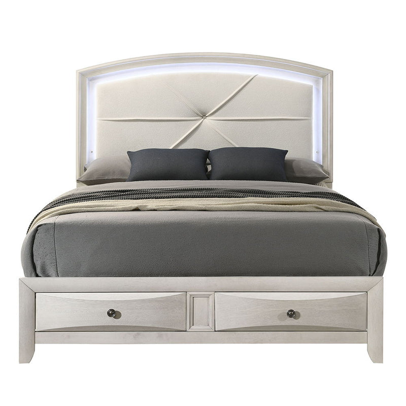 Ramondi - Bed With Storage & LED - R&R Furniture Gallery (Fountain Valley, CA)
