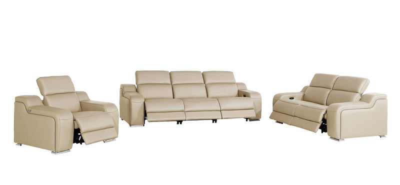 1116 - 6-Piece Modular Power Reclining Sofa, Loveseat & Chair Set In With 6 Power Recliners & Power Headrests