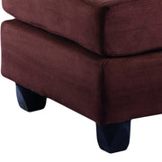 Contemporary upholstered ottoman by Glory Furniture with plush fabric, modern design, and sturdy wooden legs.