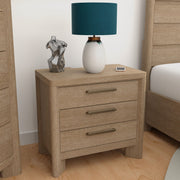3 Drawer Nightstand - Tan - R&R Furniture Gallery (Fountain Valley, CA)