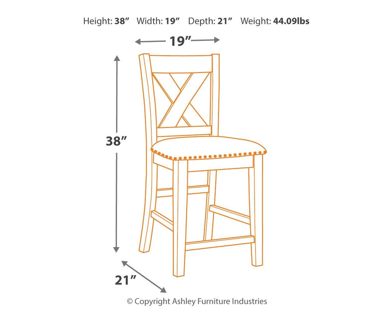 Caitbrook - Upholstered Barstool (Set of 2) - Gray - R&R Furniture Gallery (Fountain Valley, CA)