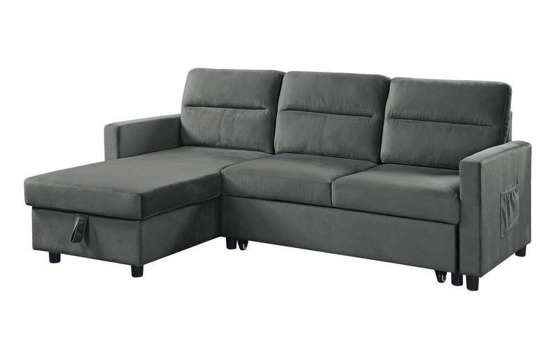 Ivy - Reversible Sleeper Sectional Sofa With Storage Chaise And Side Pocket - R&R Furniture Gallery (Fountain Valley, CA)