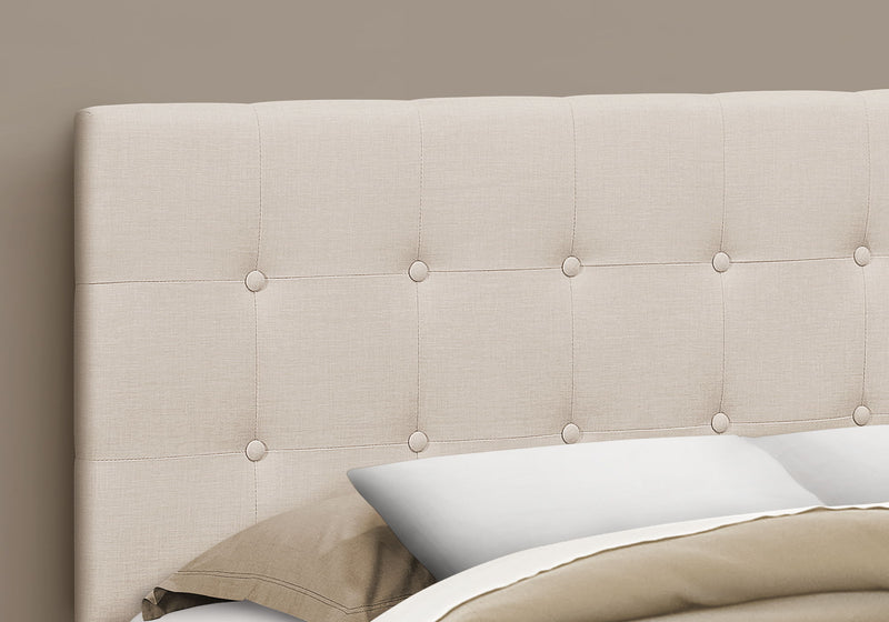 Queen Size, Bed Headboard Only, Upholstered Transitional - Beige - R&R Furniture Gallery (Fountain Valley, CA)