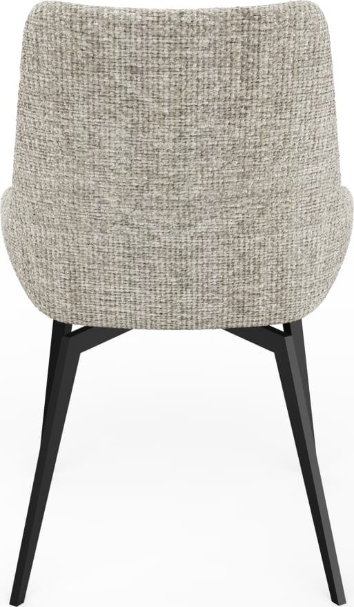 CEO 180 Degree Return Swivel Upholstered Dining Chair in Beige