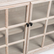 Classic Home Waverly buffet cabinet with wood finish and decorative handles, showcasing a stylish storage piece for dining rooms.