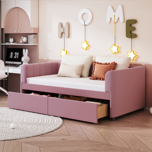 Upholstered Daybed With Ergonomic Design Backrest - R&R Furniture Gallery (Fountain Valley, CA)