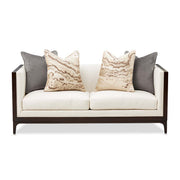 Belmont Place - Loveseat - Cream / Espresso - R&R Furniture Gallery (Fountain Valley, CA)
