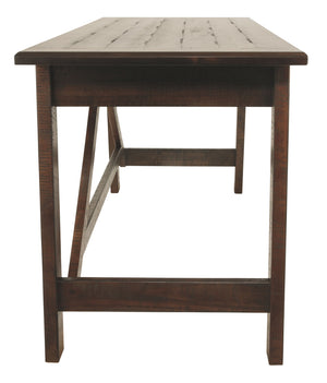Baldridge - Home Office Large Leg Desk - Rustic Brown - R&R Furniture Gallery (Fountain Valley, CA)