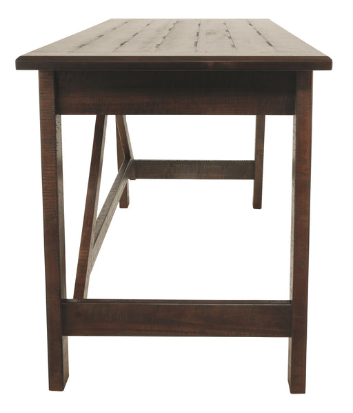 Baldridge - Home Office Large Leg Desk - Rustic Brown - R&R Furniture Gallery (Fountain Valley, CA)