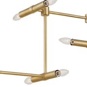 Uttermost 14 Light Modern Linear Pendant in gold, showcasing sleek pendant lighting with multiple hanging lights and a contemporary design.
