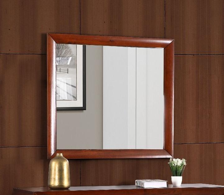 Glory Furniture Marilla mirror with a sleek, modern frame, reflecting a stylish home decor setting.