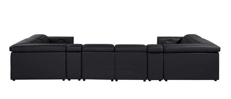 1224 - 8-Piece U-Shaped Sectional Sofa In With 2 Power Recliners & Power Headrests