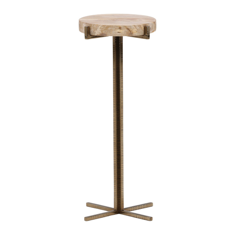 Hesper - Side Table - Natural And Brass