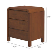 Lionel - Nightstand 3 Drawer Bed Side Table - Brown - R&R Furniture Gallery (Fountain Valley, CA)