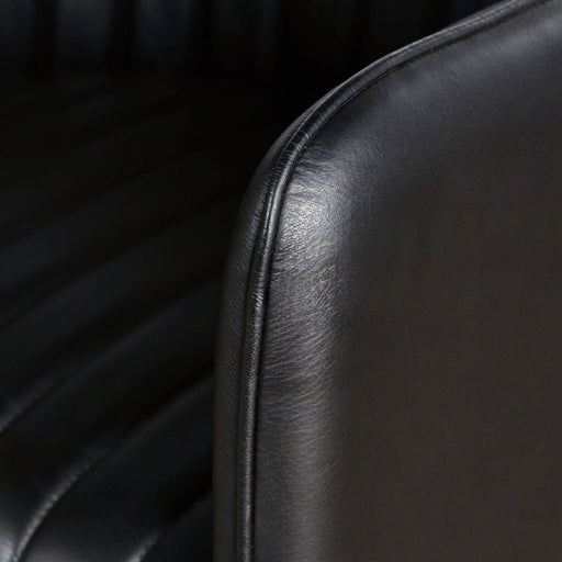 Leon - Leather Dining Chair - Midnight Raven - R&R Furniture Gallery (Fountain Valley, CA)
