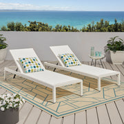 Noble House outdoor patio chaise lounge with five reclining positions, featuring a cushioned, weather-resistant design perfect for outdoor relaxation.