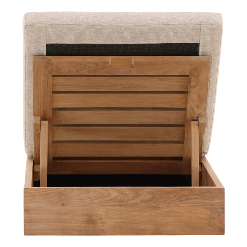 Darlene - Outdoor Chaise - Sand And Natural