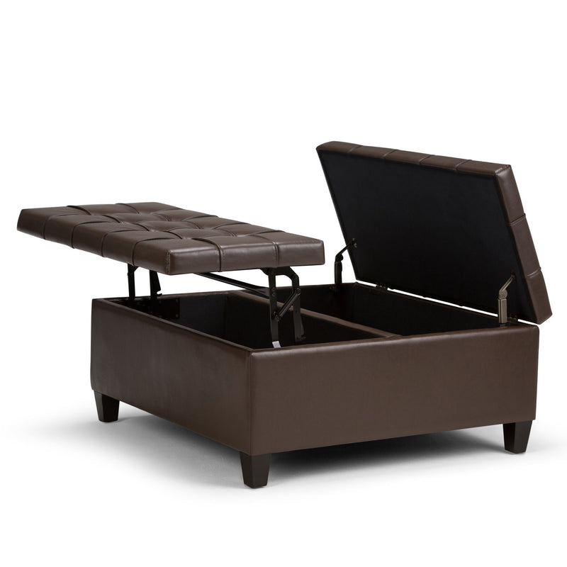 Harrison - Upholstered Coffee Table Storage Ottoman - R&R Furniture Gallery (Fountain Valley, CA)