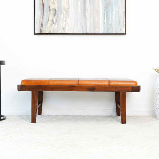 Maddox - Bench - Rustic / Tan - R&R Furniture Gallery (Fountain Valley, CA)