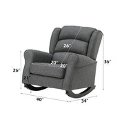 Fabien - Rocking Chair - Gray Fabric - R&R Furniture Gallery (Fountain Valley, CA)