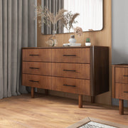 Logan - Dresser With 6 Drawers - Brown - R&R Furniture Gallery (Fountain Valley, CA)