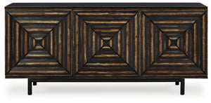 Fair Ridge - Accent Cabinet - Distressed Black - R&R Furniture Gallery (Fountain Valley, CA)