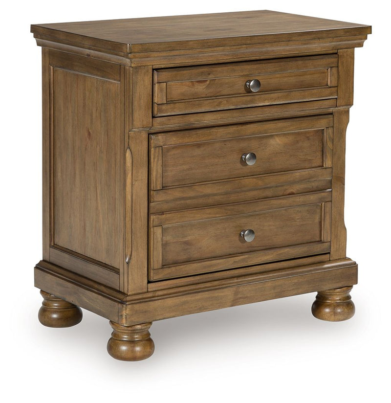 Feddinger - Two Drawer Night Stand - Medium Brown - R&R Furniture Gallery (Fountain Valley, CA)