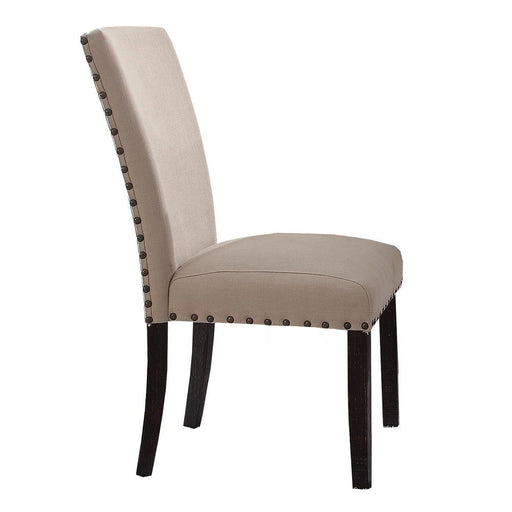 Nolan - Side Chair (Set of 2) - Linen & Salvage Dark Oak - R&R Furniture Gallery (Fountain Valley, CA)