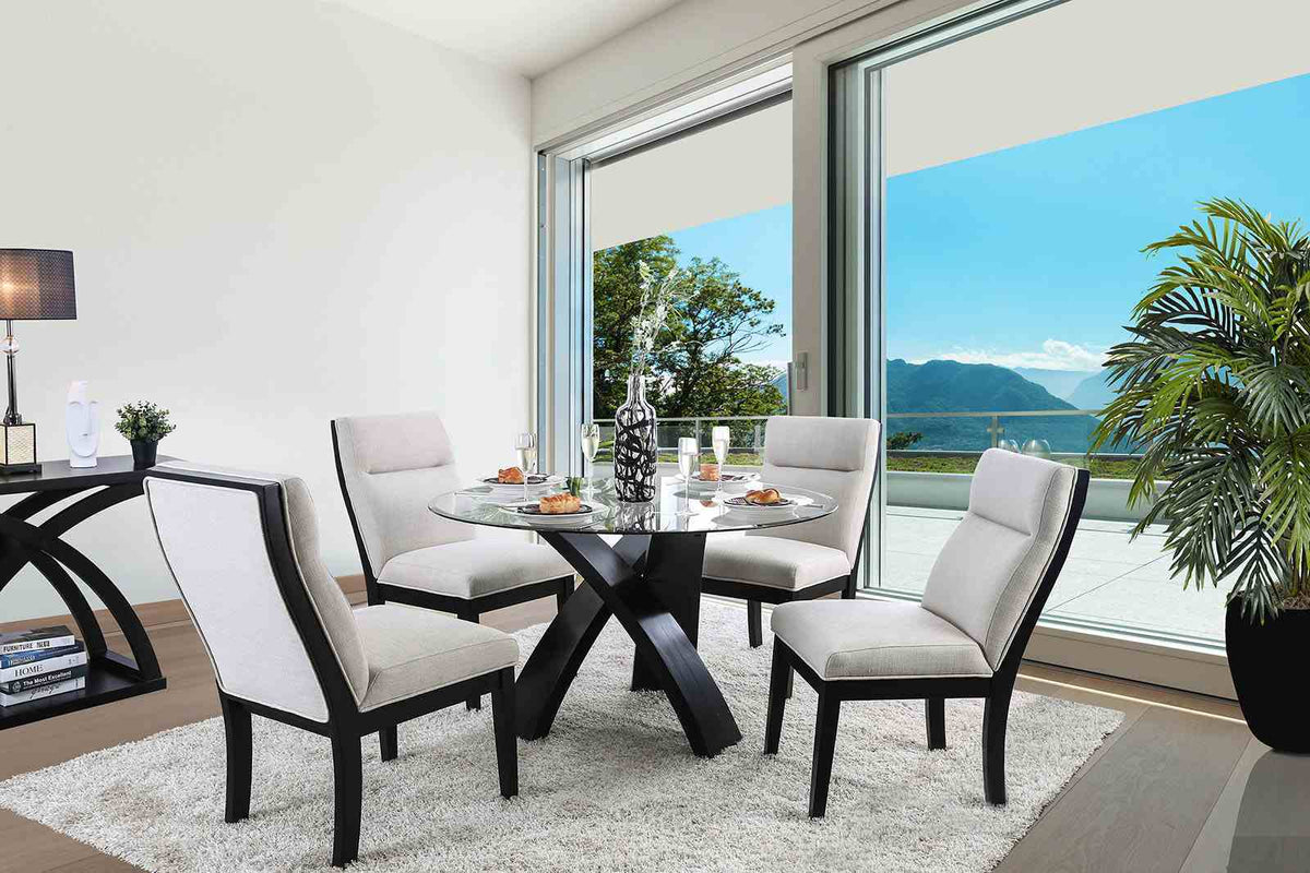 Jasmin - 5 Pc. Round Dining Table Set