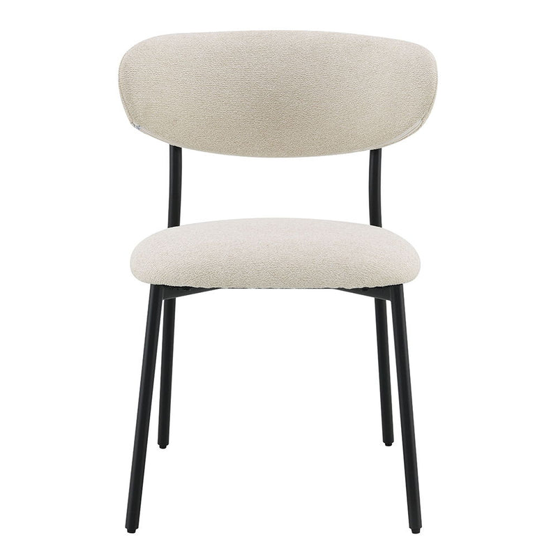 Jirina - Side Chair (Set of 2) - Beige Chenille - R&R Furniture Gallery (Fountain Valley, CA)