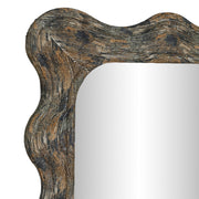 TOV Furniture Charlene 39x75-inch squiggle watercolor print wall mirror with unique abstract design.