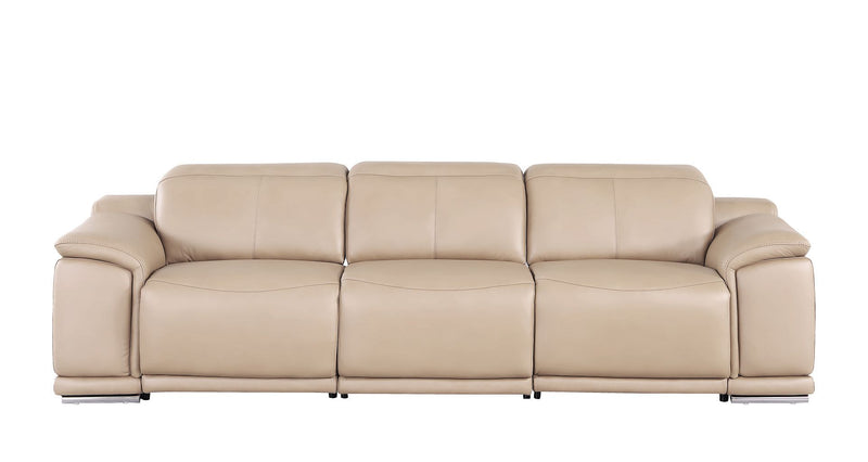 2679 - Genuine Leather Sofa With 3 Power Recliners