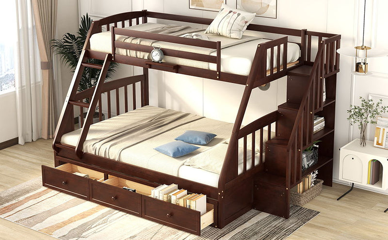 Bunk Bed With Drawers, Ladder And Storage Staircase - R&R Furniture Gallery (Fountain Valley, CA)