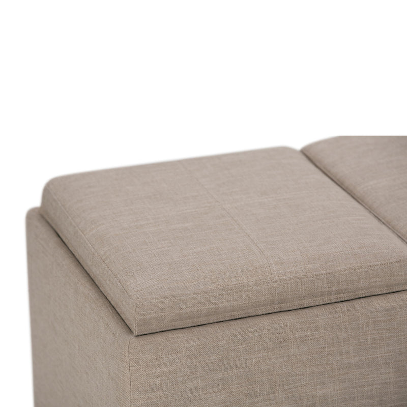 Avalon - Upholstered Storage Ottoman - R&R Furniture Gallery (Fountain Valley, CA)