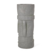 Stone gray Noble House classic flower planter made of magnesium oxide, with a textured, durable exterior suitable for indoor or outdoor use.