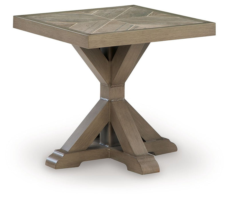 Laguna Heights - Square End Table - Beige - R&R Furniture Gallery (Fountain Valley, CA)