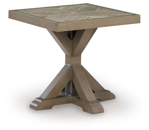 Laguna Heights - Square End Table - Beige - R&R Furniture Gallery (Fountain Valley, CA)