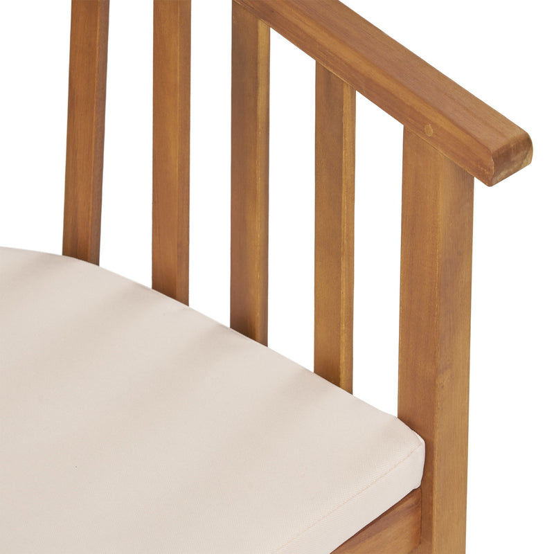 Outdoor Wooden Dining Chairs With Cushions (Set of 2) - R&R Furniture Gallery (Fountain Valley, CA)