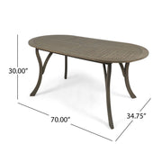 Outdoor Table With Smooth Lines, Slat Top - R&R Furniture Gallery (Fountain Valley, CA)
