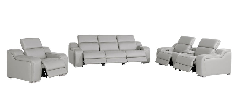 1116 - 7-Piece Modular Power Reclining Sofa, Loveseat & Chair Set In With 6 Power Recliners & Power Headrests