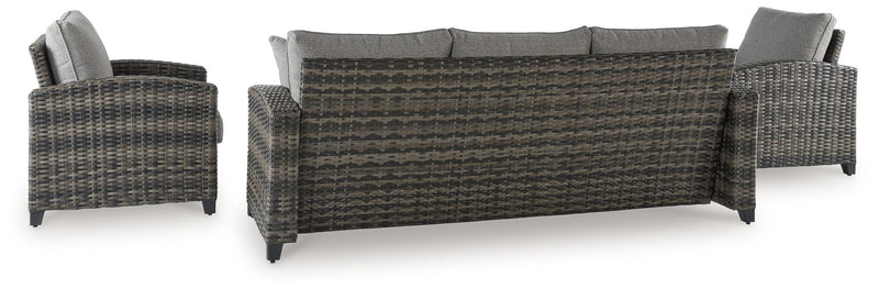 Oasis Court - Sofa, Chairs, Table Set (Set of 4) - Gray - R&R Furniture Gallery (Fountain Valley, CA)