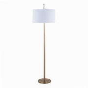 Lumi Source Casper contemporary floor lamp with sleek metal stand and round fabric shade, modern lighting for living room decor.