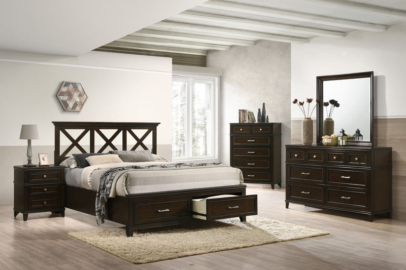 Merlot - Square Mirror - Mahogany - R&R Furniture Gallery (Fountain Valley, CA)