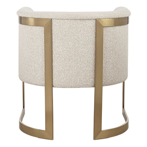 Bellina - Plush Barrel Chair - Gold